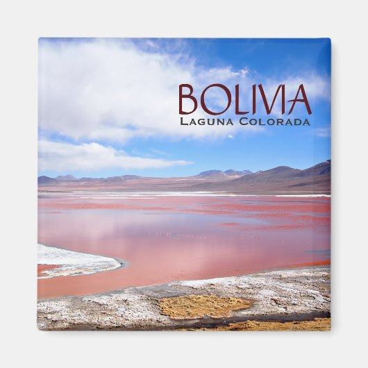 Laguna Colorada en Bolivie aimant texte (Devant)