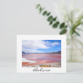 Laguna Colorada en Bolivie carte postale frontière (Debout devant)