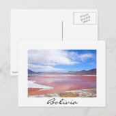 Laguna Colorada en Bolivie carte postale frontière (Devant / Derrière)