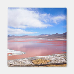 Laguna Colorada in Bolivia vierkante magneet