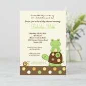Laguna Frog & Turtle 5x7 Invitation Baby shower #2 (Debout devant)