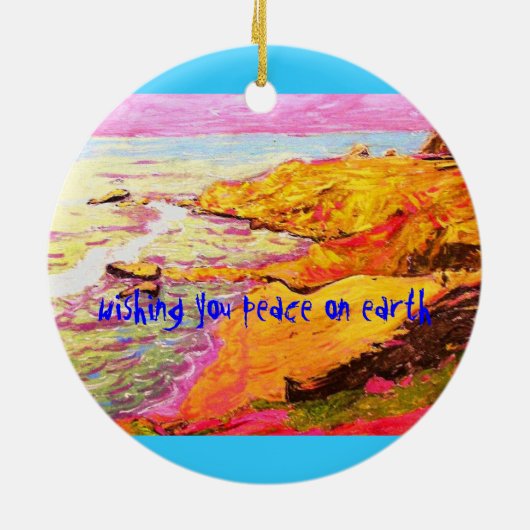 laguna strand cove Peace on Earth Keramisch Ornament (Achterkant)