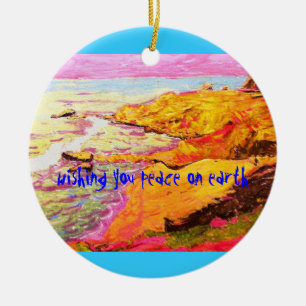 laguna strandcove Peace on Earth Keramisch Ornament