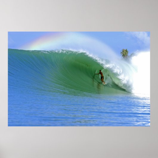 Lagundri Bay: Surfer's Paradise Rainbow Wave Poster (Voorkant)