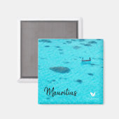 Lagune Maurice - aimant frigo par Velvet Escape (Recto/Verso)