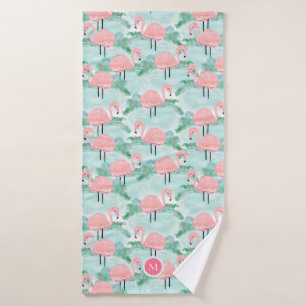 Lagune rose tropicale de Flamants roses
