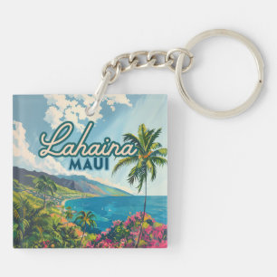 Lahaina Maui Hawaii Beach Coast Retro Sleutelhanger