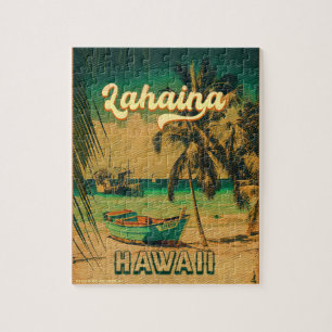 Lahaina Maui Hawaii Retro Sunset Souvenir jaren 60 Legpuzzel
