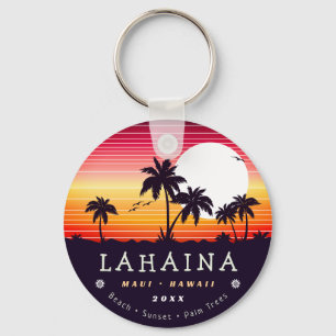 Lahaina Maui Hawaii Retro Sunset Souvenirs 60s Sleutelhanger