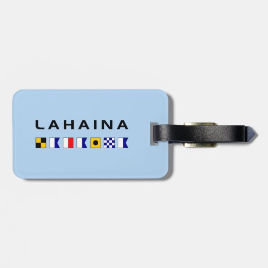 Lahaina Maui Nautical Maritime Signal Flags Bagagelabel (Achterkant horizontaal)