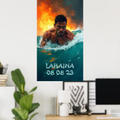 Lahaina Tribute Poster (Thuiskantoor)