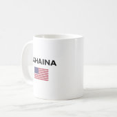 Lahaina USA Amerikaanse vlag Lichtkleur Koffiemok (Voorkant links)