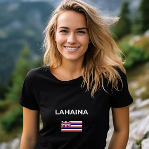 Lahaina USA Hawaiian Flag Dark Color T-shirt