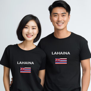 Lahaina USA Hawaiian Flag Dark Color T-shirt