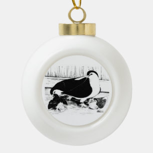 Lahore Duiven 1980 Keramische Bal Ornament