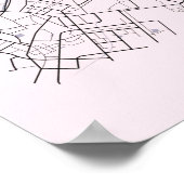 Lahore Kaart Poster (Roze, Matte) (Hoek)