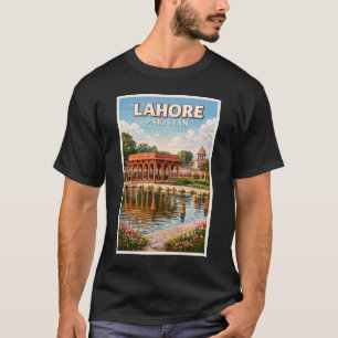 Lahore Pakistan Tuinen Illustratie Reis Kunst T-shirt