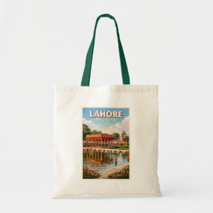 Lahore Pakistan Tuinen Illustratie Reis Kunst Tote Bag