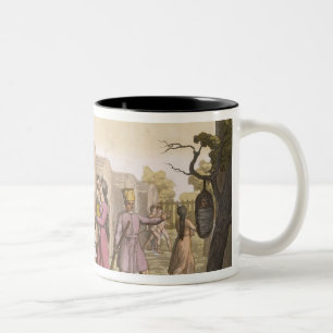 Lahoutan Indians, Canada (kleurengraving) Tweekleurige Koffiemok