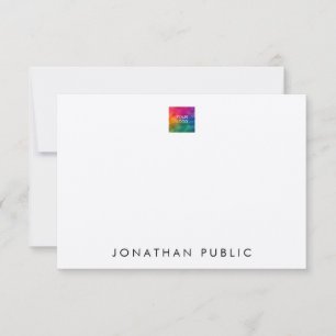 Laid paper Upload je eigen Logo hier op maat Notitiekaartje