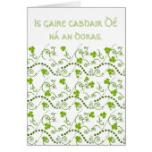 L'aide des dieux est toujours proche Gaire Cabhair (Devant)