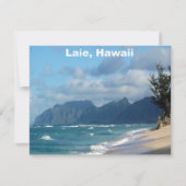 Laie Beach Hawaii Kaart (Voorkant)