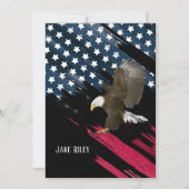 L'aigle à tête blanche sur invitation à drapeau (Devant)