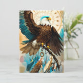 L'aigle Dreamcatcher | Carte de voeux plate (Debout devant)