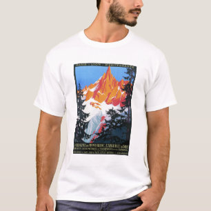 L'Aiguille du Midi & Swiss MONT BLANC Old Tourism T-shirt