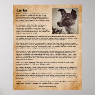 Laika, de eerste hond in de ruimte poster