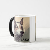 Laika, eerste hond in de ruimte magische mok (Voorkant links)