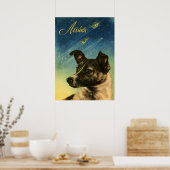 Laika, le premier chien spatial — affiche spatiale (Cuisine)