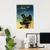 Laika, le premier chien spatial — affiche spatiale (Bureau à domicile)