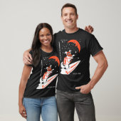 Laika product Sovjet-ruimtevaartdog Retro Rocket U T-shirt (Unisex)