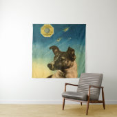 Laika — Sovjet- poster van de ruimte Wandkleed (In situ)