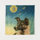 Laika — Sovjet- poster van de ruimte Wandkleed (Voorkant)