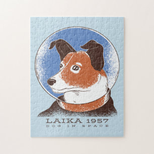 Laika Sovjet Space Dog 1957 Legpuzzel