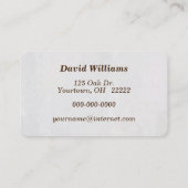 L'ail au Carte de visite du marché (Dos)