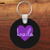 Laila in Paars Sleutelhanger (Voorkant)