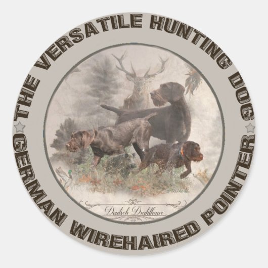 L'aimant de voiture Sticker pour chien de chasse p (Devant)