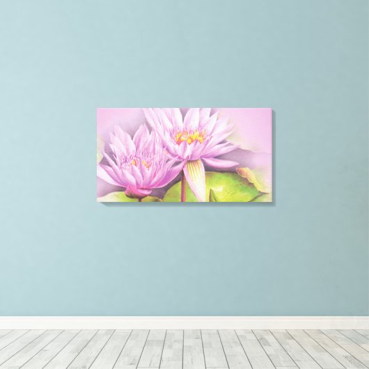 Laine d'eau fleurs mauve toile fleurie à long impr (Insitu (Plancher de Bois))