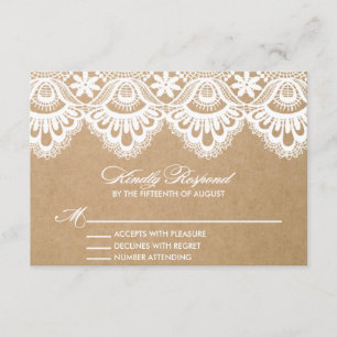 LAINE RUSTIQUE CARTE D'ENCOMBREMENT DE MARIAGE R