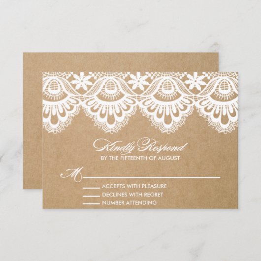 LAINE RUSTIQUE | CARTE D'ENCOMBREMENT DE MARIAGE R (Devant / Derrière)