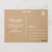 LAINE RUSTIQUE | CARTE POST mariage MERCI PHOTO (Dos)