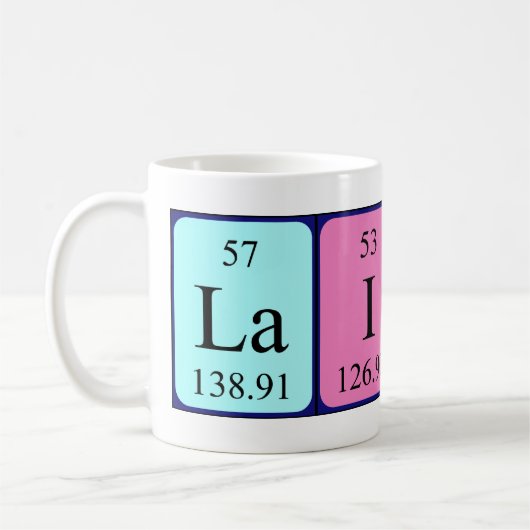 Lainey périodique nom de table mug (Gauche)