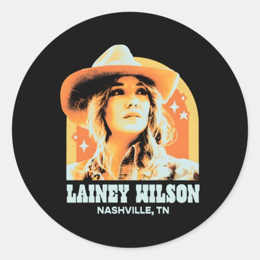 Lainey Wilson Nashville Ronde Sticker (Voorkant)