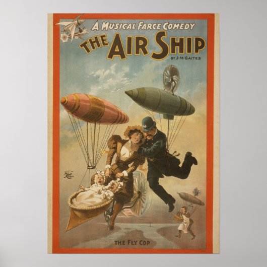 L'AIR SHIP Comédie musicale VAUDEVILLE Poster (Devant)