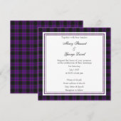 Laird Scottish Mariage Carré Invitation (Devant / Derrière)