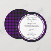 Laird Scottish Mariage Round Invitation (Devant / Derrière)