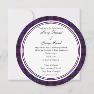 Laird Scottish Mariage Round Invitation